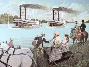 The Great Mississippi Steamboat Race 1870