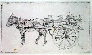 Donkey and cart 1893