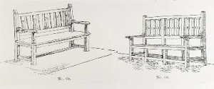 Garden benches from Thomas Mawsons The Art and Craft of Garden Making