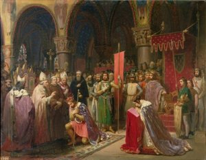 Louis VII 1120-1180 the Young King of France Taking the Banner in St Denis in 1147 1840