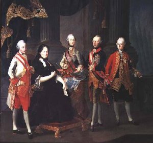 Empress Maria Theresa of Austria 1717-80 with four of her sons