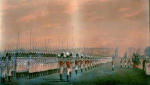 Presentation of Colours to the Second Regiment of Royal East India Volunteers at Lords Cricket Ground London 1797