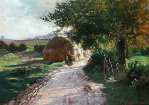 Rural Path with a Small Girl from Schwalm 1900