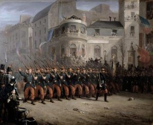 The Return of the Troops to Paris from the Crimea Boulevard des Italiens in front of the Hanover Pavilion December 1855