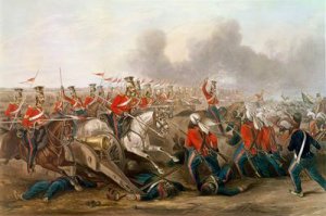 Charge of the 16th Queens Own Lancers at the battle of Aliwal 1846