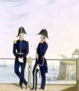 Surgeons plate 6 from Costume of the Royal Navy and Marines