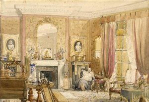 Drawing Room at Bryn Glas Monmouthshire 1871