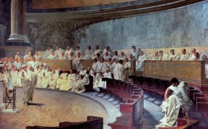 Cicero 106-43 BC in the Senate Accusing Catiline of Conspiracy on 21st October 63 BC 1889