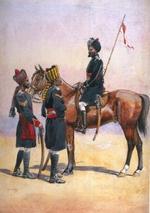 Soldier of the 33rd Queens Own Light Cavalry Daffadar Musalman Rajput and the 34th Prince Albert Victors Own Poona Horse Ratore Rajput