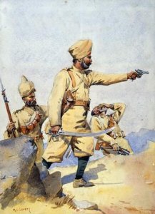 Soldiers of the 24th Punjabis Malikdin Khel Afridi and Subadar Jay Sikh