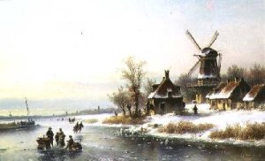 Winter Landscape with a Windmill