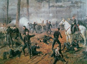 Captain Hickenloopers battery in the Hornets Nest at the Battle of Shiloh April 1862