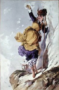 Woman Mountain Climbing 1860-70