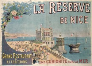 Poster advertising La Reserve restaurant Nice