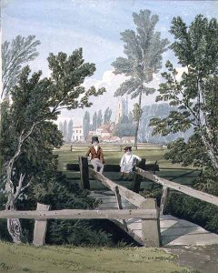 Two Boys on a Stile at Brislington Brook