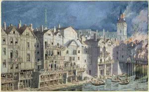 Fire at the Pont aux Meuniers in 1621