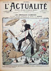 Caricature on the Construction of the Panama Canal and the Media Coverage surrounding it cover of LActualite magazine