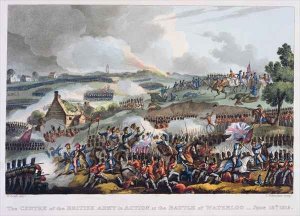 The Centre of the British Army in Action at the Battle of Waterloo