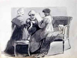 Three Women on a Sofa