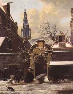 Cobbler at the Gates of the Agnieten Chapel Amsterdam