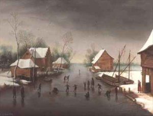 Winter Landscape with Figures