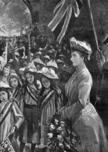 Princess Louise reviewing twenty thousand children in Battersea Park