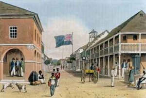 View of Harbour Street Kingston Jamaica from A Picturesque Tour of the Island of Jamaica