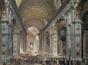 Interior of St Peters Rome