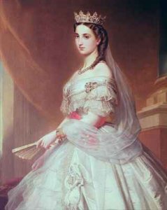 Portrait of Charlotte of Saxe Cobourg Gotha 1840-1927 Princess of Belgium and Empress of Mexico