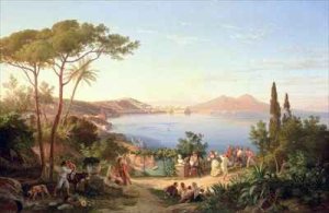 Bay of Naples with Dancing Italians