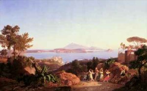 View of the Gulf of Pozzuoli with Mount Solfatara