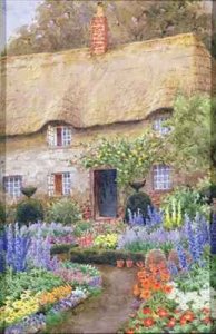 A Cottage Garden in Full Bloom