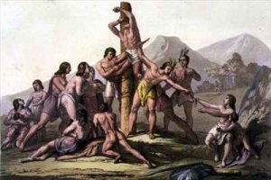 Peruvian Indians Making a Sacrifice