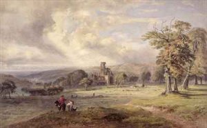 View of Kirkstall Abbey Leeds