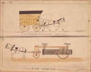 Confectioners Van and the Pipe Carriages