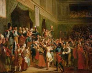 Francois Antoine Boissy dAnglas 1756-1826 saluting the head of the deputy Jean Bertrand Feraud 1759-95