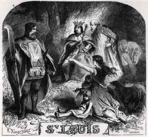 St Louis renders justice under an oak in Vincennes from Histoire de France en Tableaux