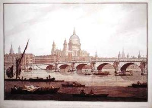 View of Blackfriars Bridge and StPauls Cathedral