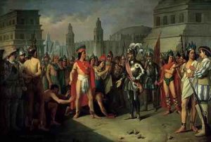 The Imprisonment of Guatimocin by the Troops of Hernan Cortes