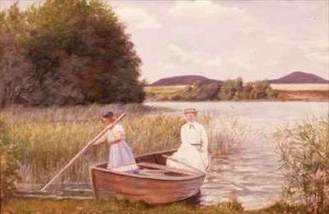 The Artists Wife and Daughter in a Rowing Boat