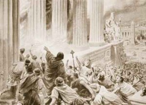 The Burning of the Library at Alexandria in 391 AD