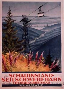 Poster of a Cable car in the Black Forest Germany