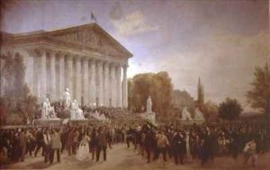 The Annunciation of the Abolition of the Imperial Regime in front of the Palais du Corps Legislatif