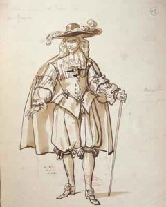 Costume design for an 1847 production of Don Juan