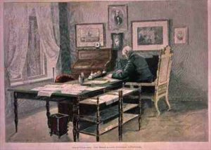 Prince Bismarck in his study at Friedrichsruh