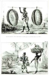 Head baskets and a poultry seller