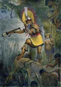 A Coroado Indian Giving the Signal for Attack