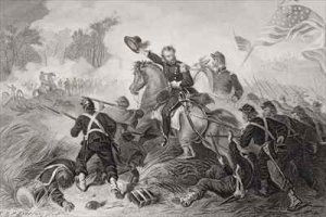 General Lyons 1818-61 charge at the Battle of Wilsons Creek Missouri