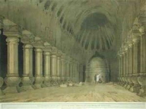 Interior of an Excavated Hindu Temple on the Island of Salsette