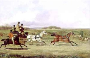 A Huntsman Passing a Tandem with a Sportsman by a Stile